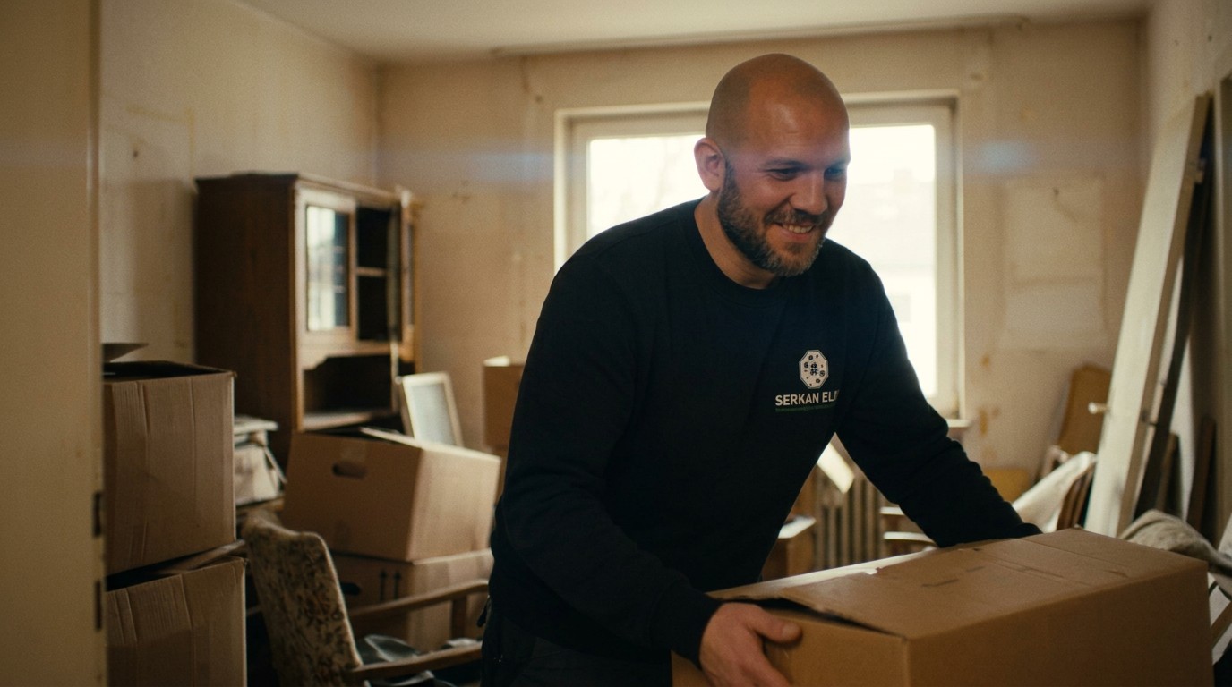 Serkan Elcik bei der professionellen Entrümpelung in Karlsruhe